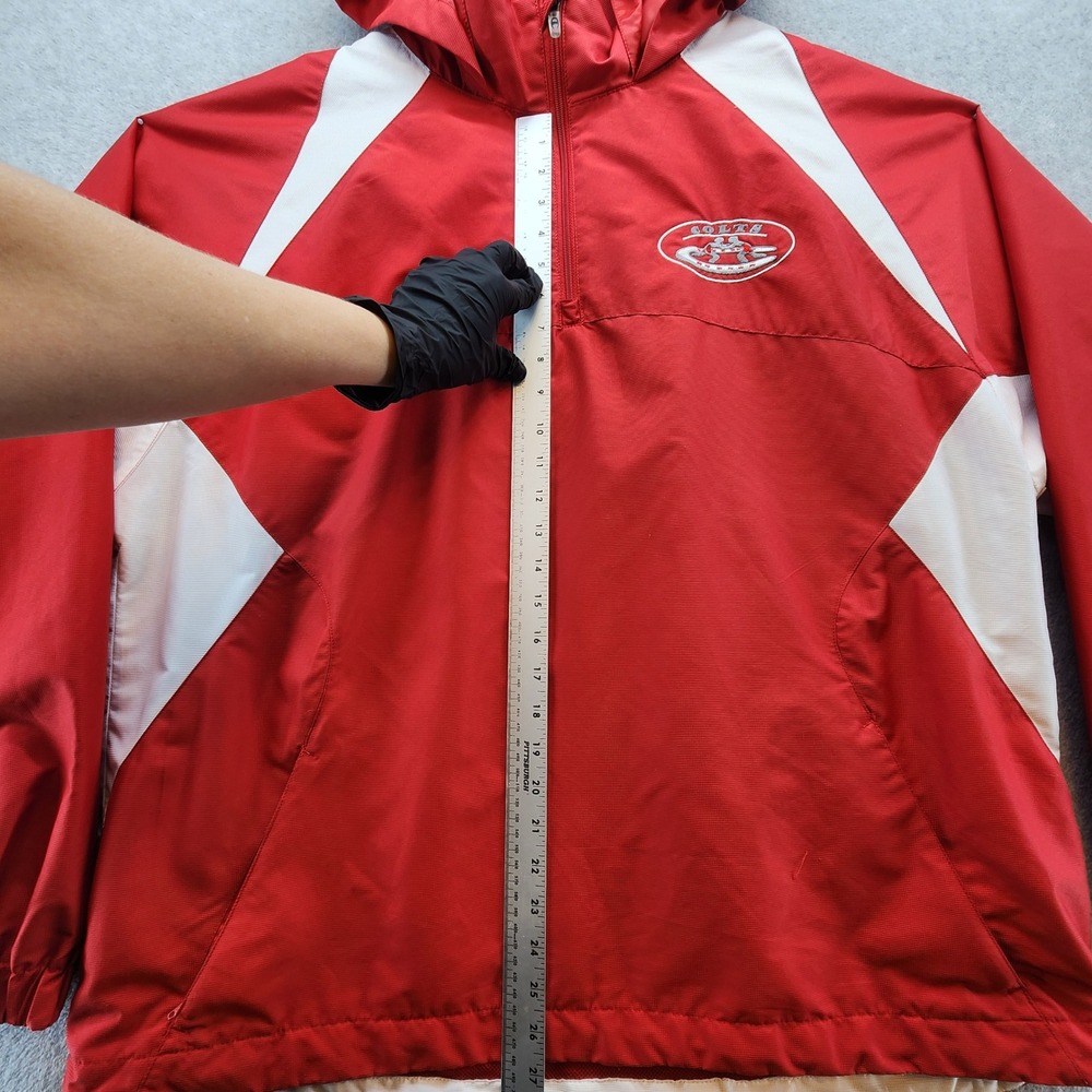 Champion Colts Windbreaker Pullover Jacket Men's XL Red White Hooded Vintage - Picture 8 of 12